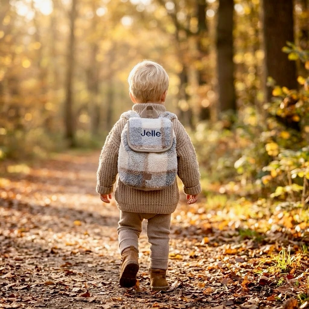 Jollein tas boucle met naam.