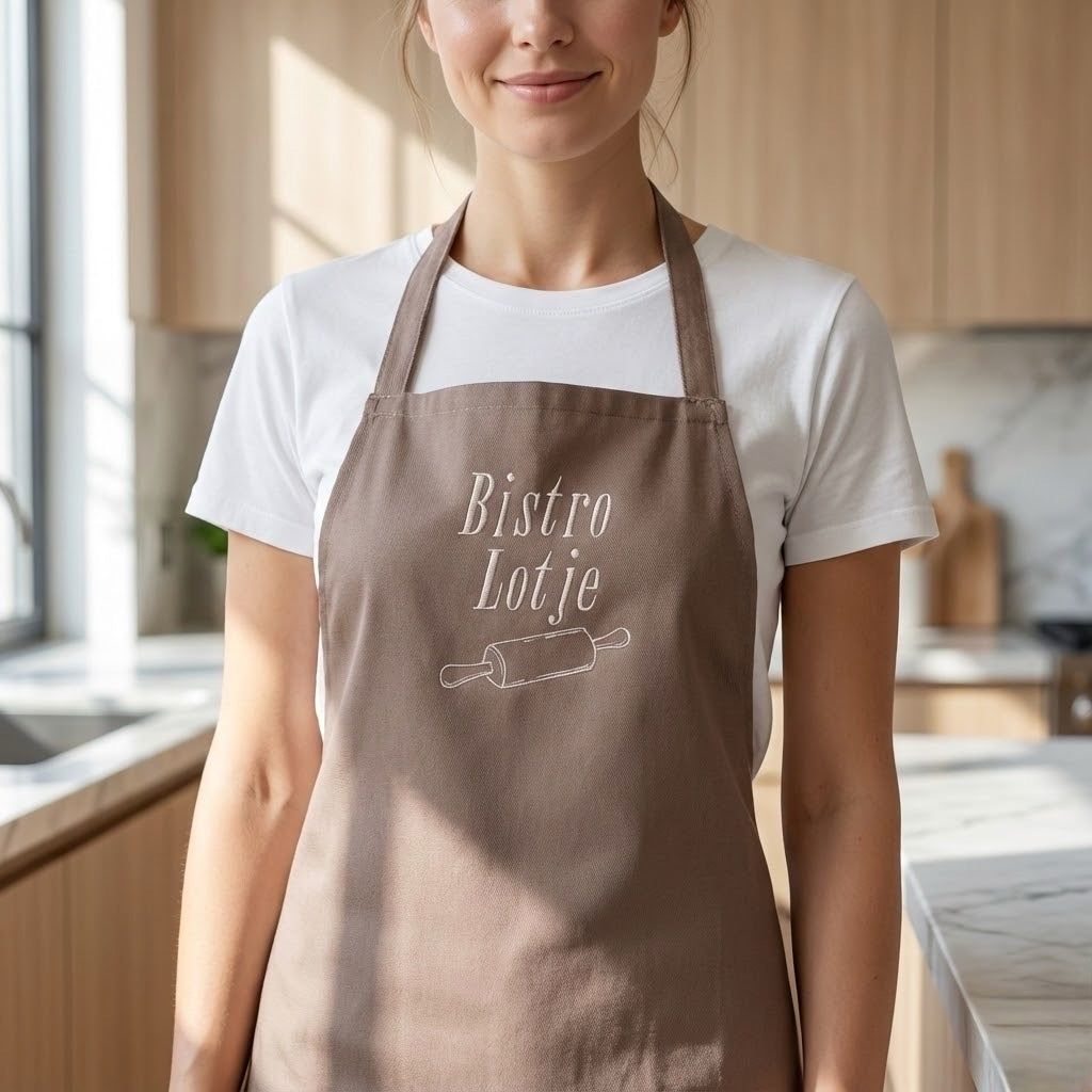 Keukenschort geborduurd – volwassenen