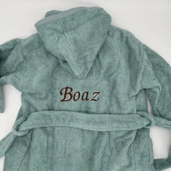 Baby badjas met capuchon en ceintuur voor na het badderen