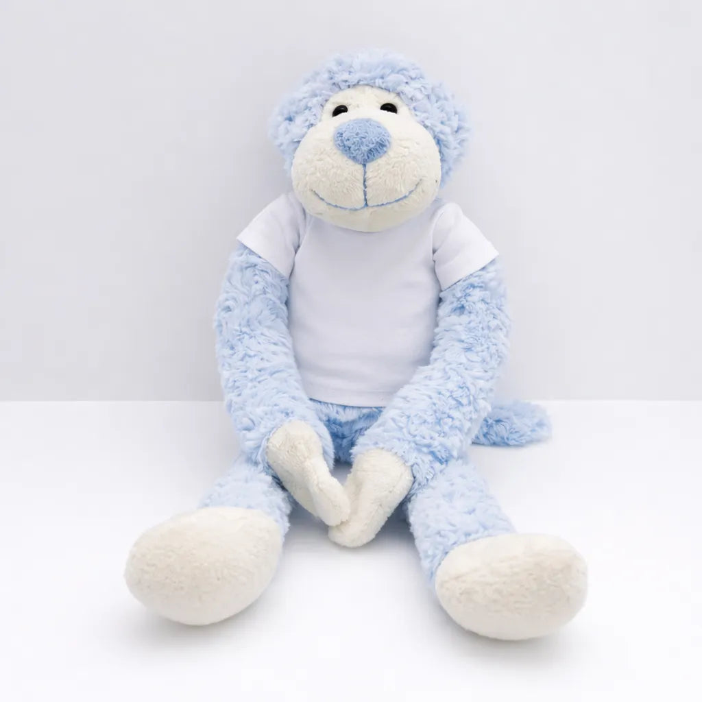 Knuffelaapje met naam geborduurd – 45 cm