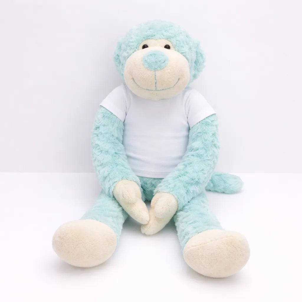 Knuffelaapje met naam geborduurd – 45 cm