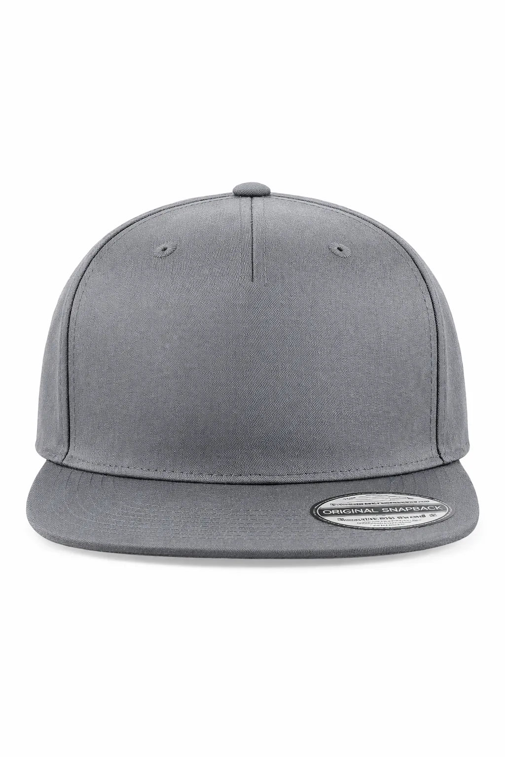Grijze snapback met eigen naam geborduurd en stoere platte klep