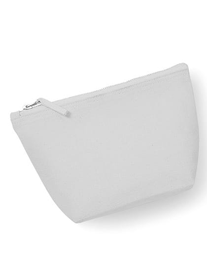 Grijze toilettas met naam geborduurd van stevig canvas
