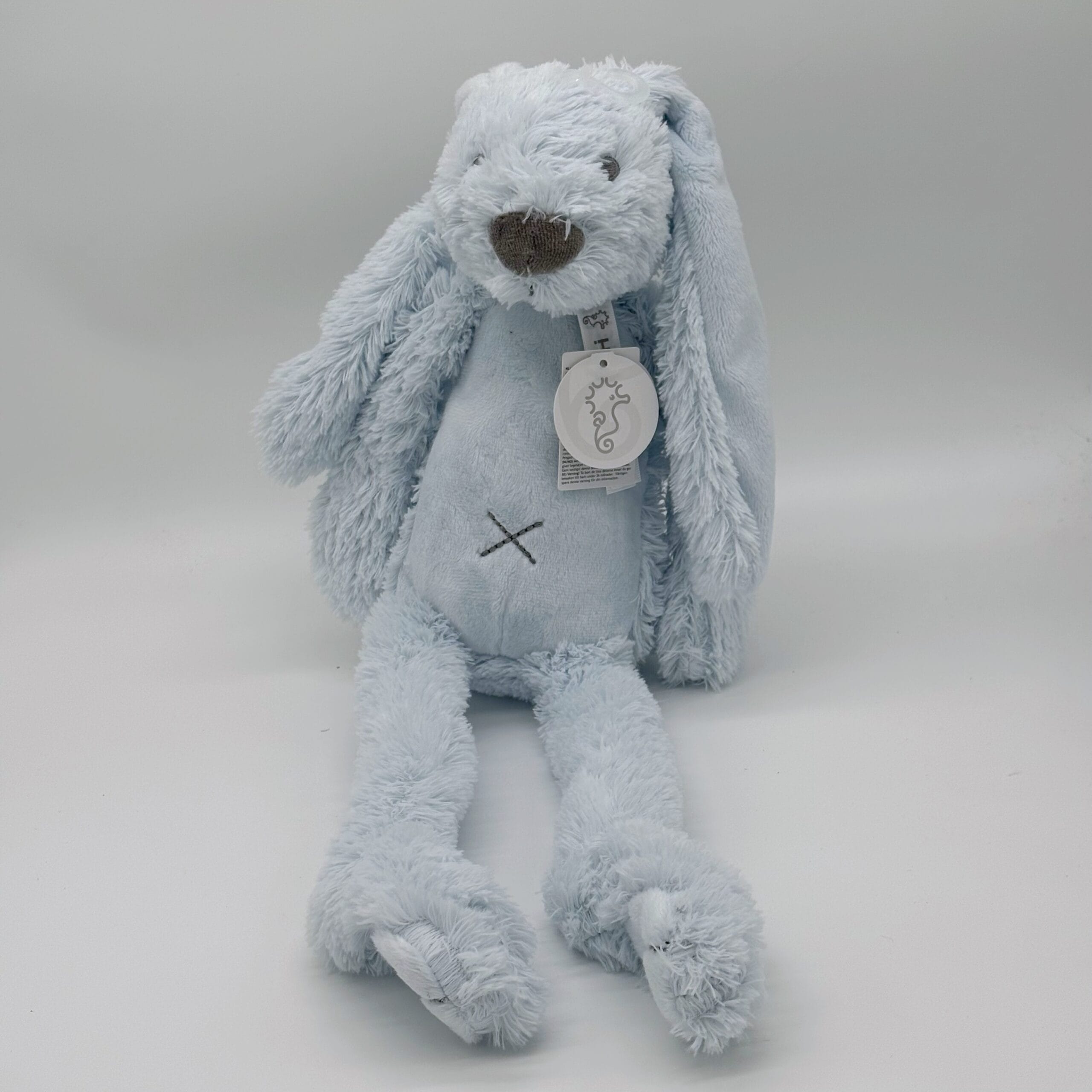 Happy Horse knuffel met naam konijn Richie 38 cm lichtblauw