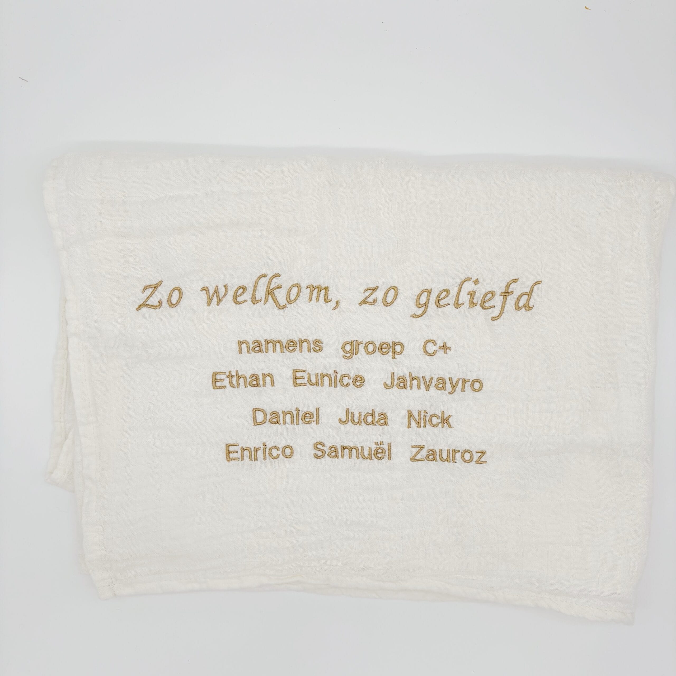 Hydrofiele doek met naam van Jollein, 115 × 115 cm
