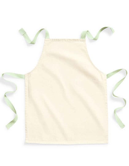 Kinderkeukenschort met naam geborduurd – Naturel