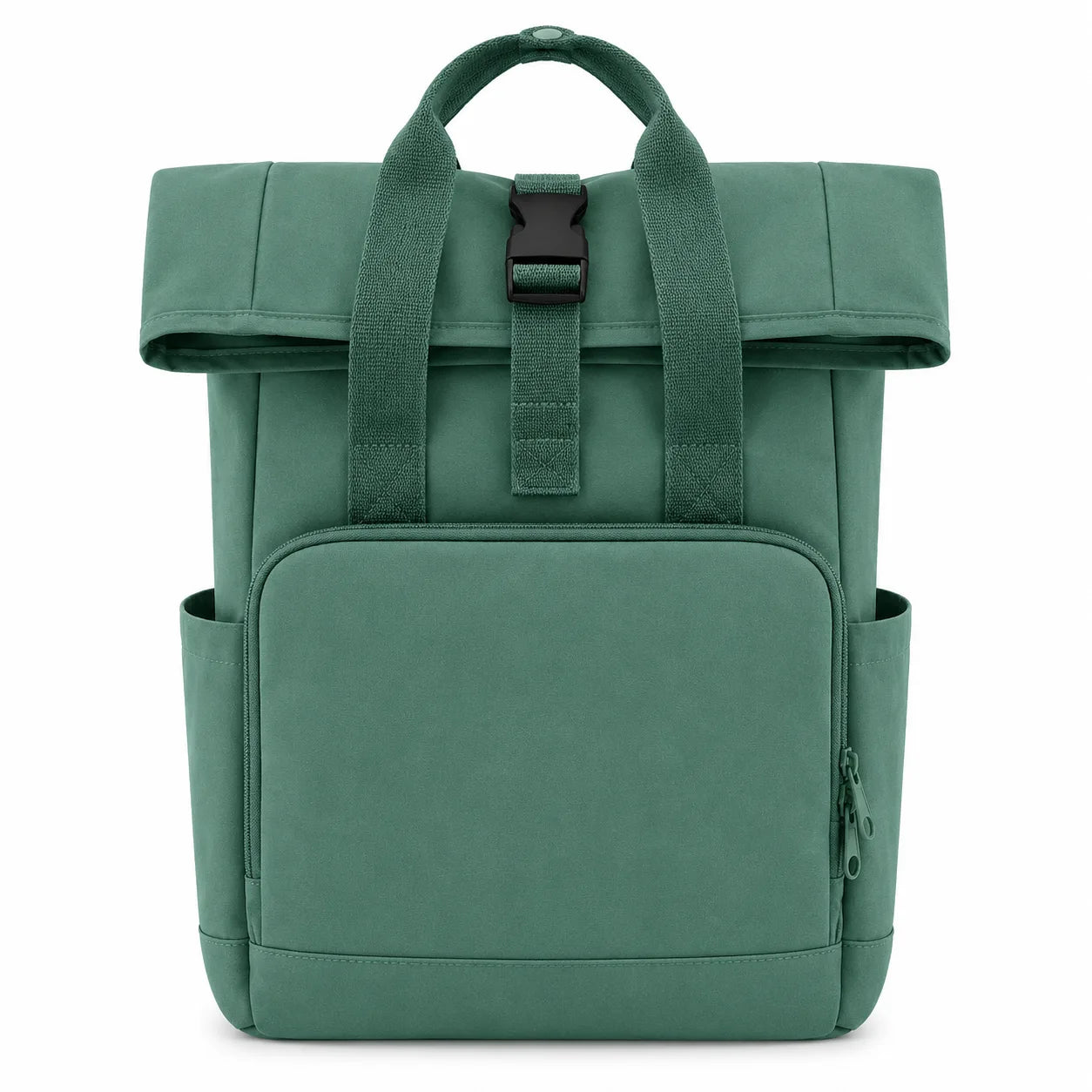 Roll top rugzak met naam – BagBase 14 liter groen