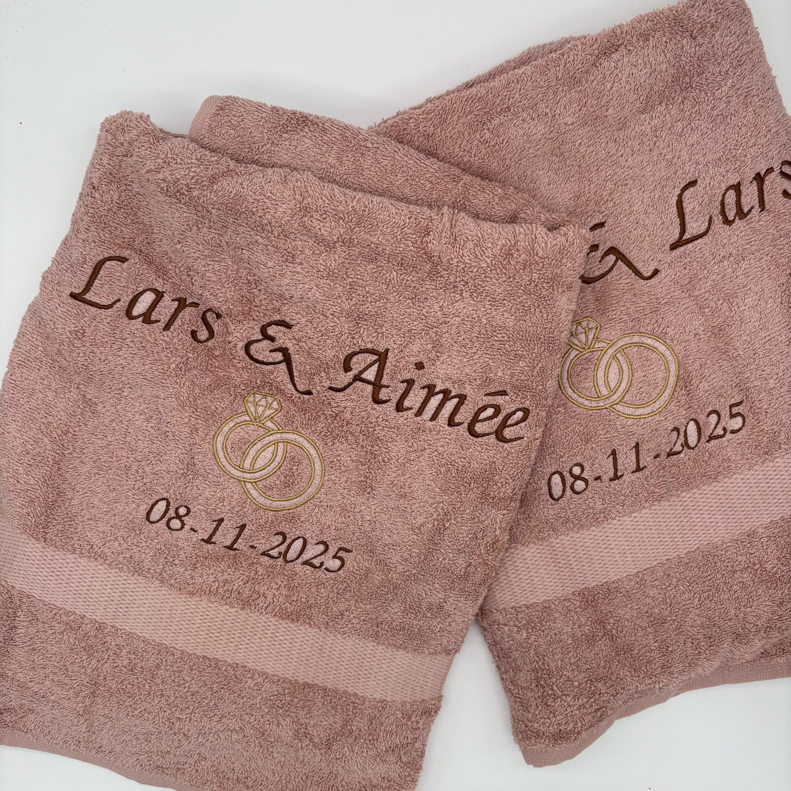 Badhanddoekenset huwelijk – 70 x 140 cm