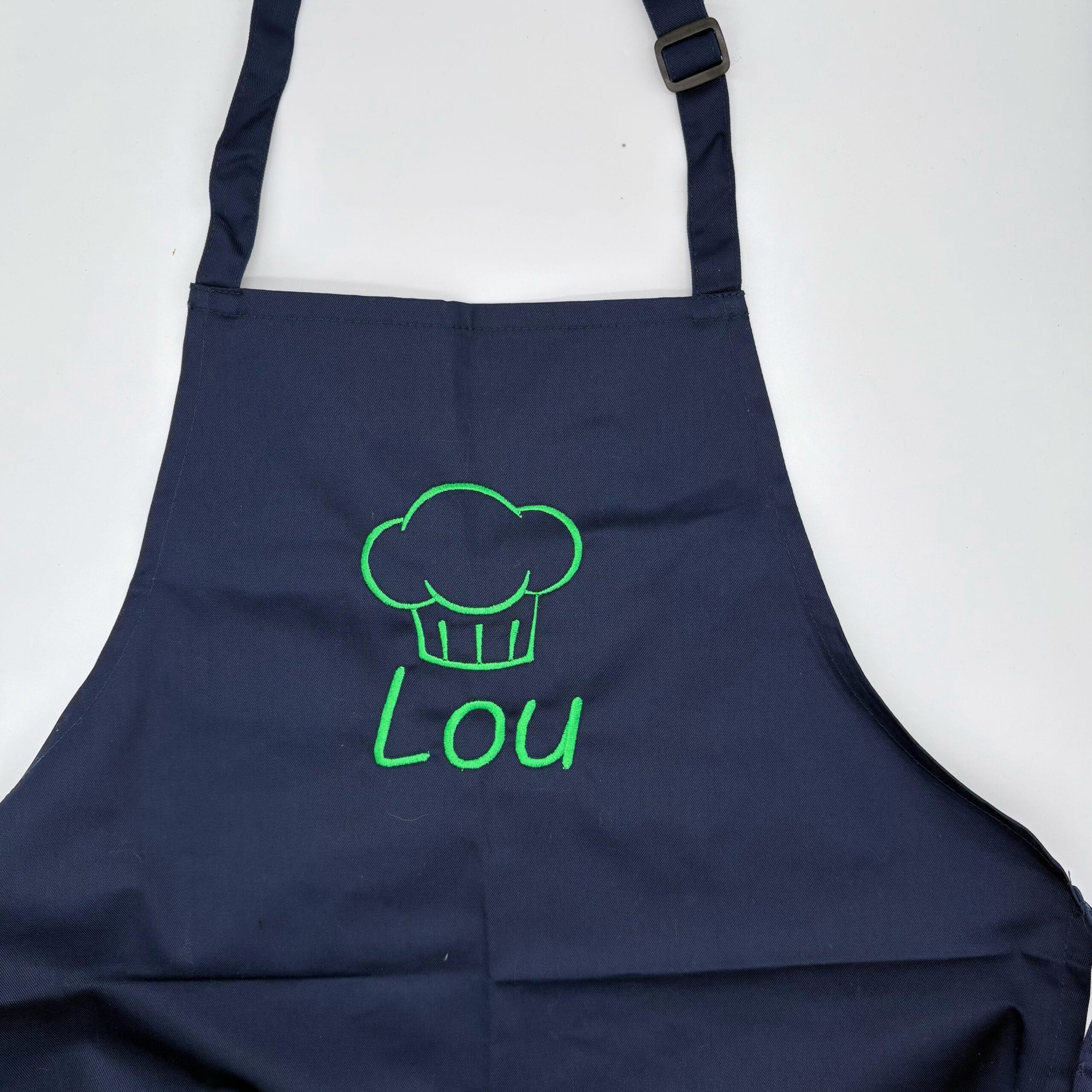 Keukenschort kind met naam – vrolijk gepersonaliseerd