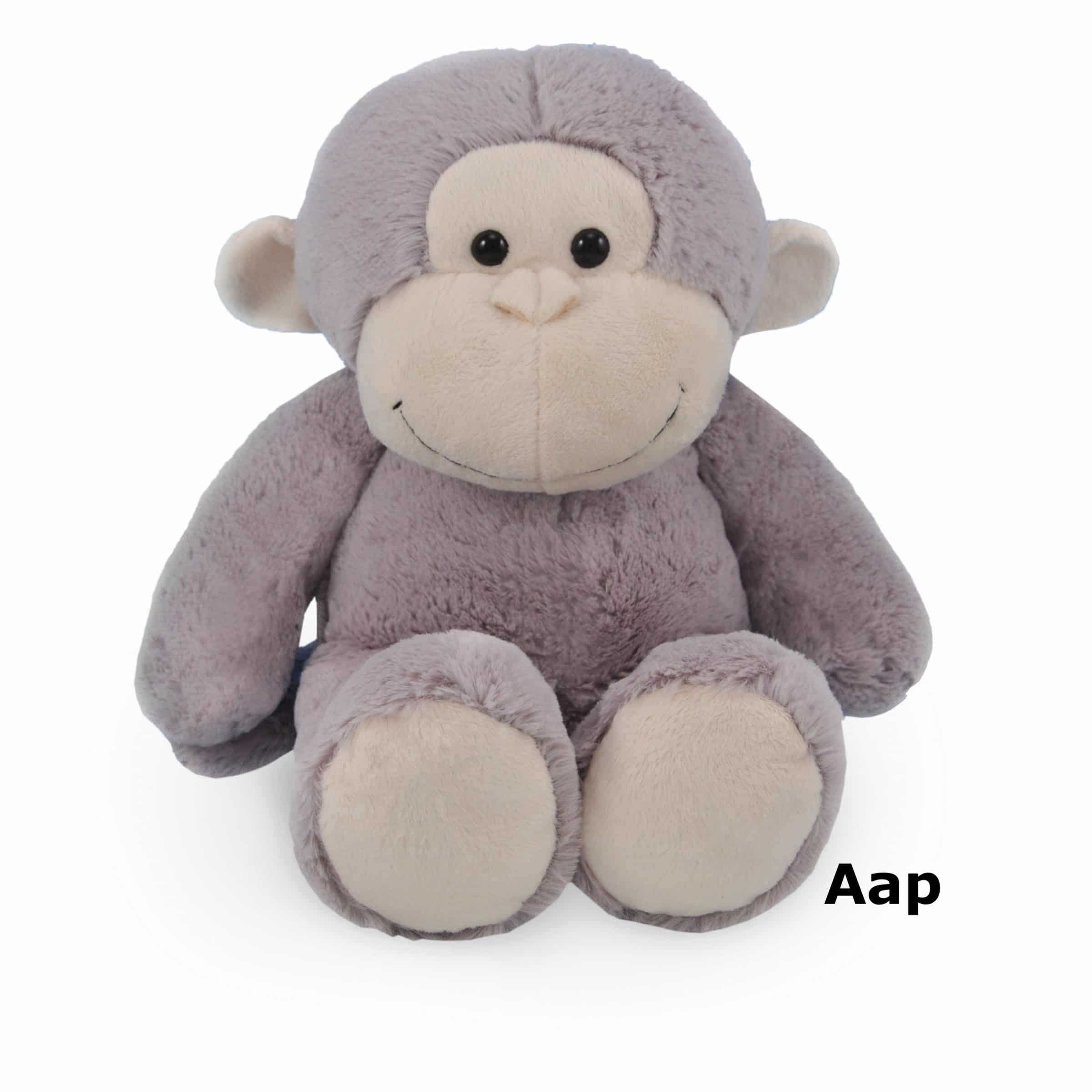 aap knuffel met naam circa 45 cm