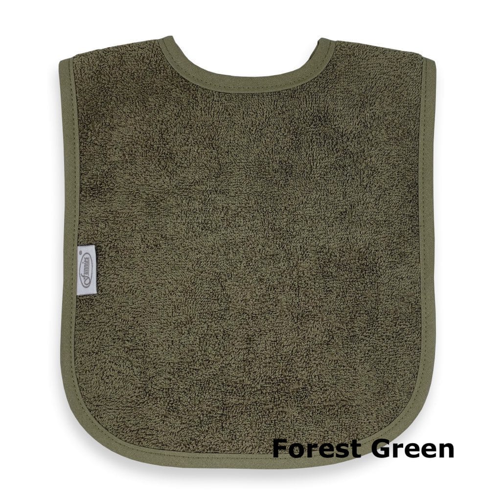 Forest groene slab met naam geborduurd van zachte badstof voor baby