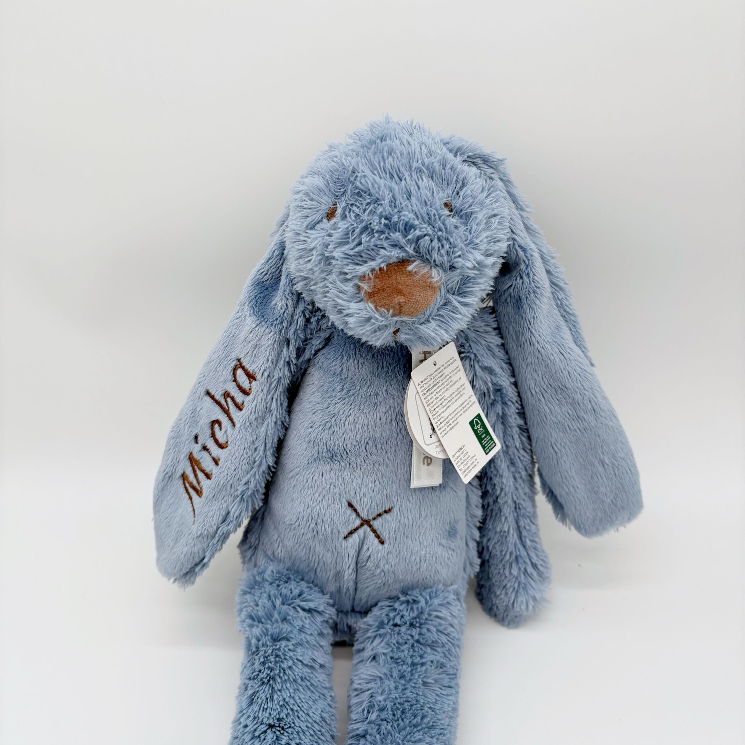 Happy Horse Rabbit knuffel met geborduurde naam als kraamcadeau
