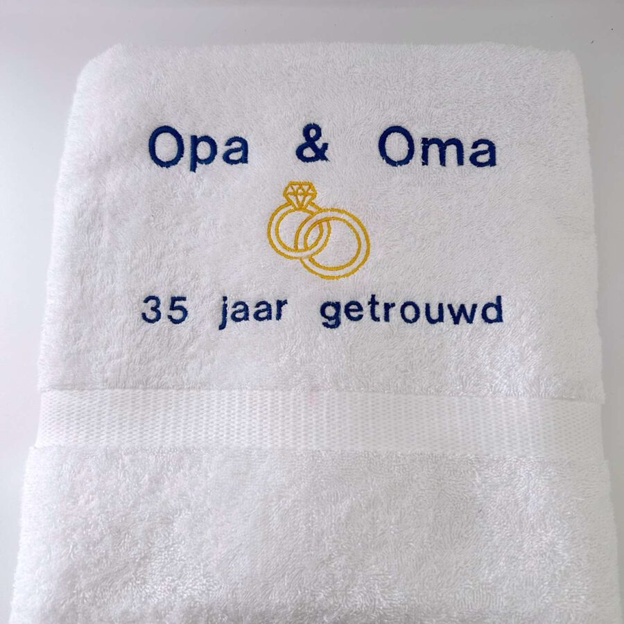 Huwelijk handdoekenset – 50x100 cm – Vele kleuren