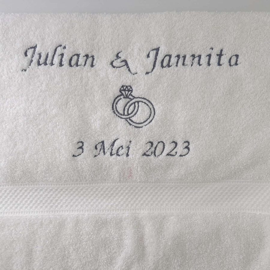 Huwelijk handdoekenset – 50x100 cm – Vele kleuren