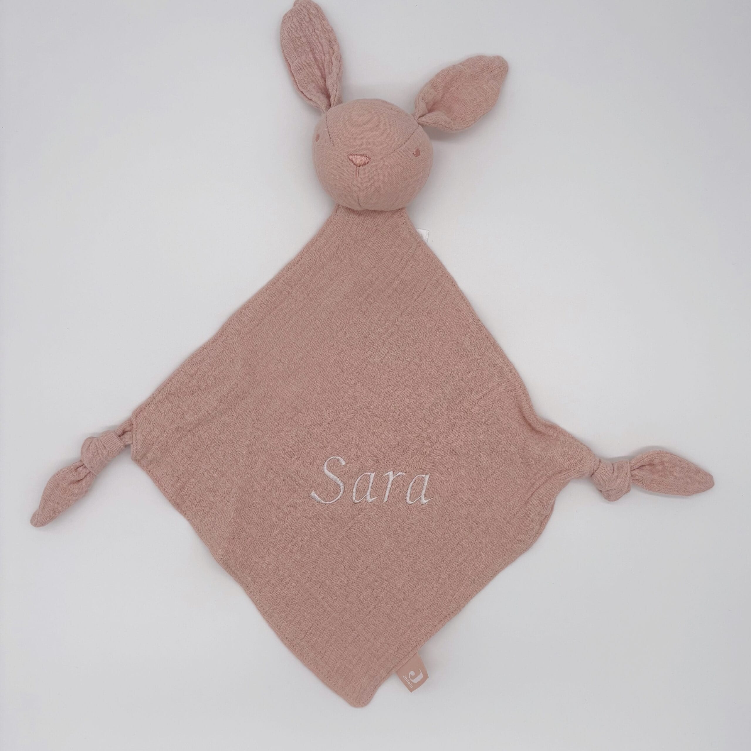 Speendoekje met naam geborduurd – Bunny Ears konijn van Jollein in zachte stof