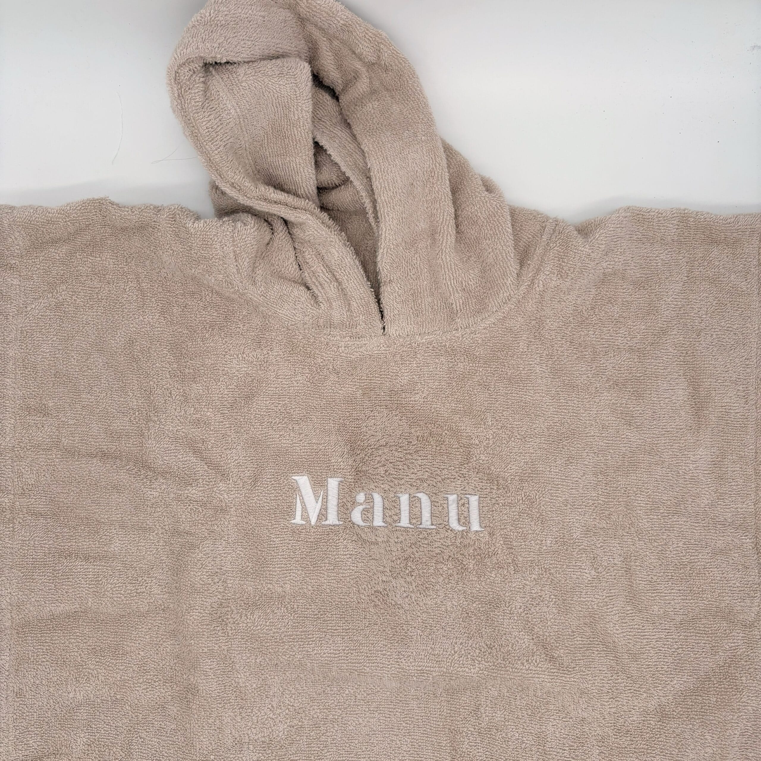 Badponcho met naam geborduurd voor baby en kind