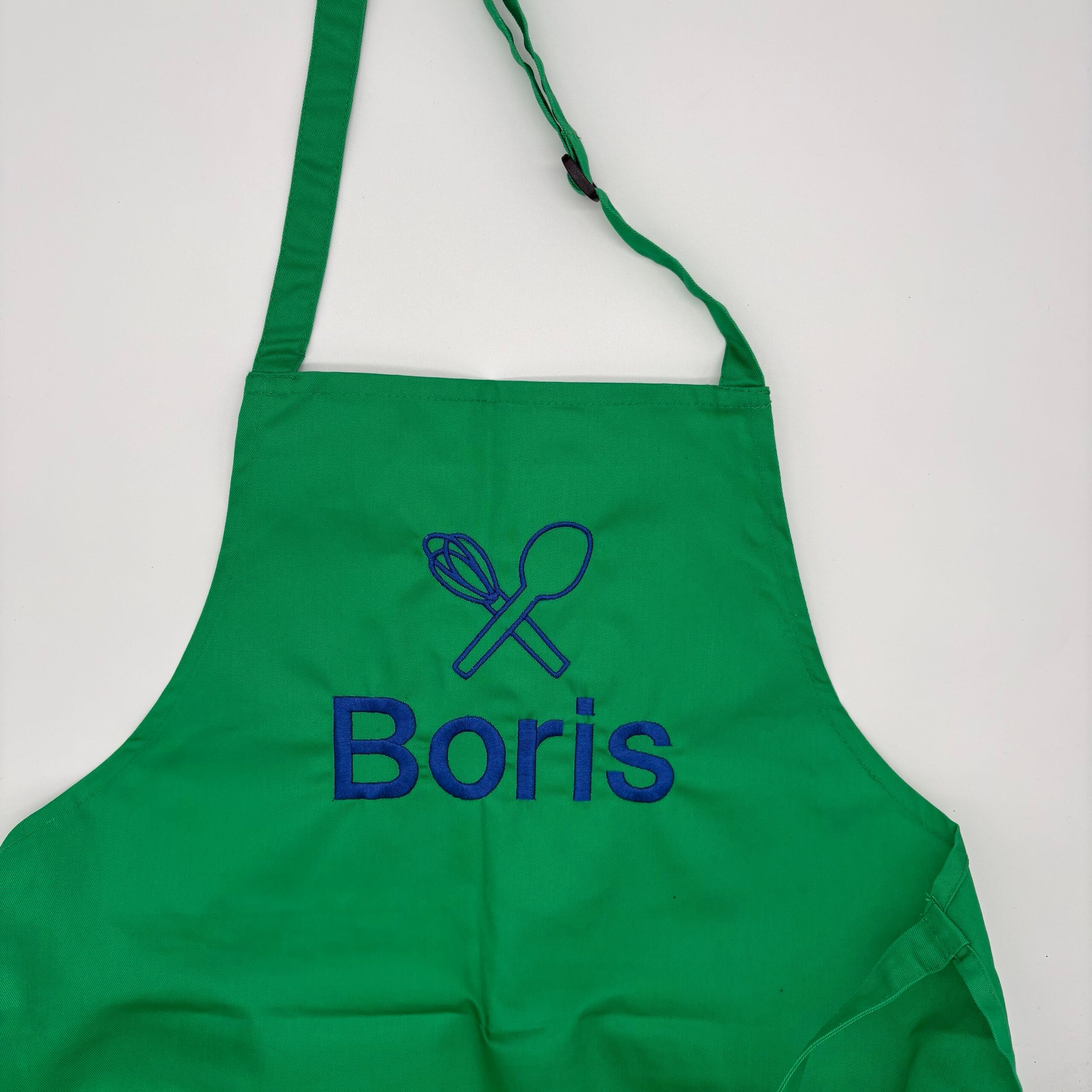 Keukenschort kind met naam – vrolijk gepersonaliseerd