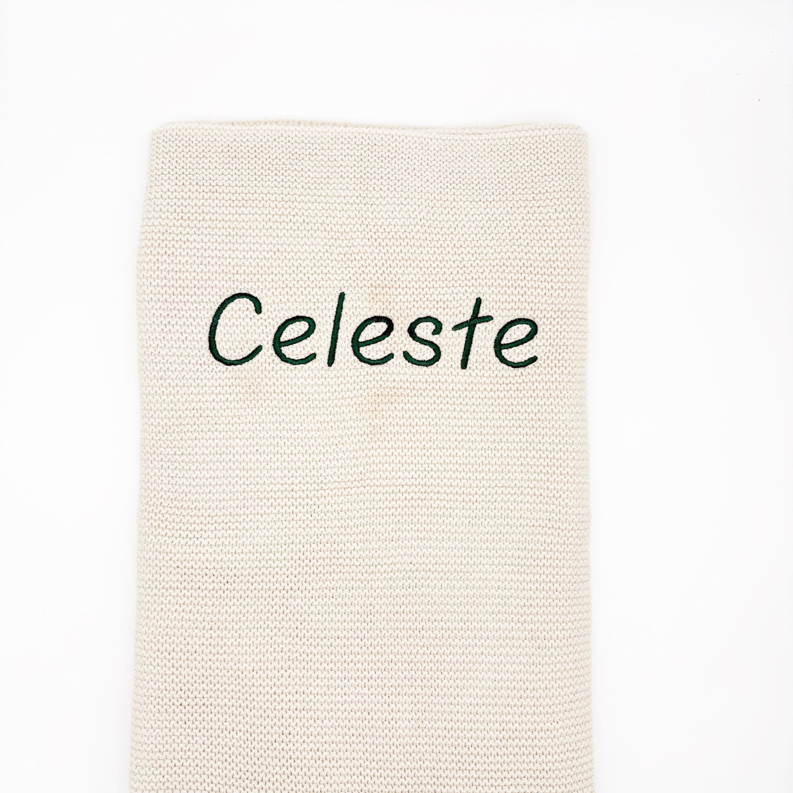 Wiegdeken met naam 70×100 cm – Jollein Basic Knit