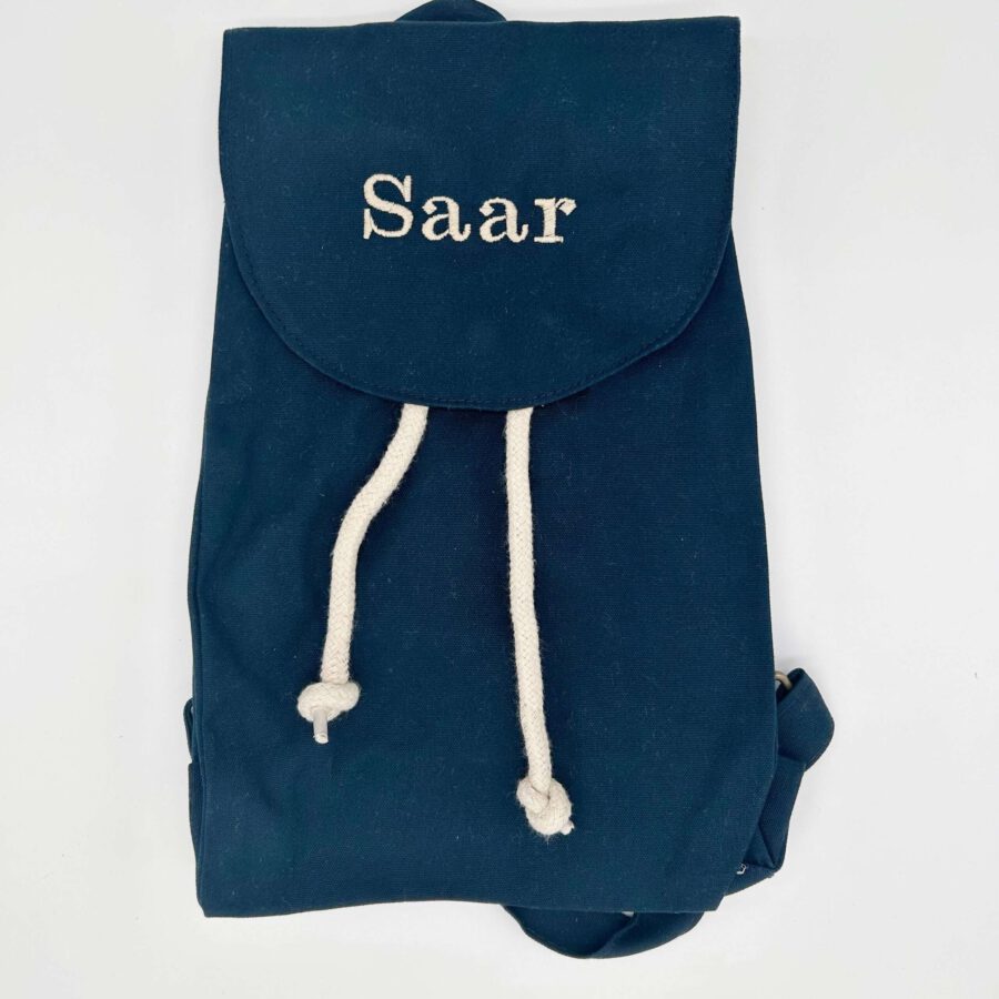 Mini rugzak met naam geborduurd – 5 kleuren