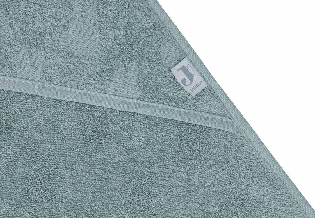 Nijntje badcape blauw groen detail