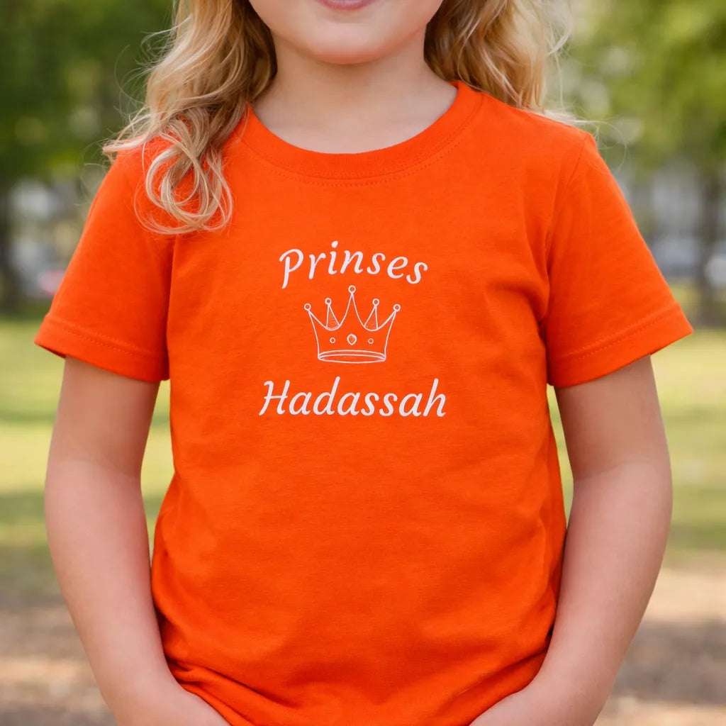 koningsdag oranje shirt met naam en kroontje