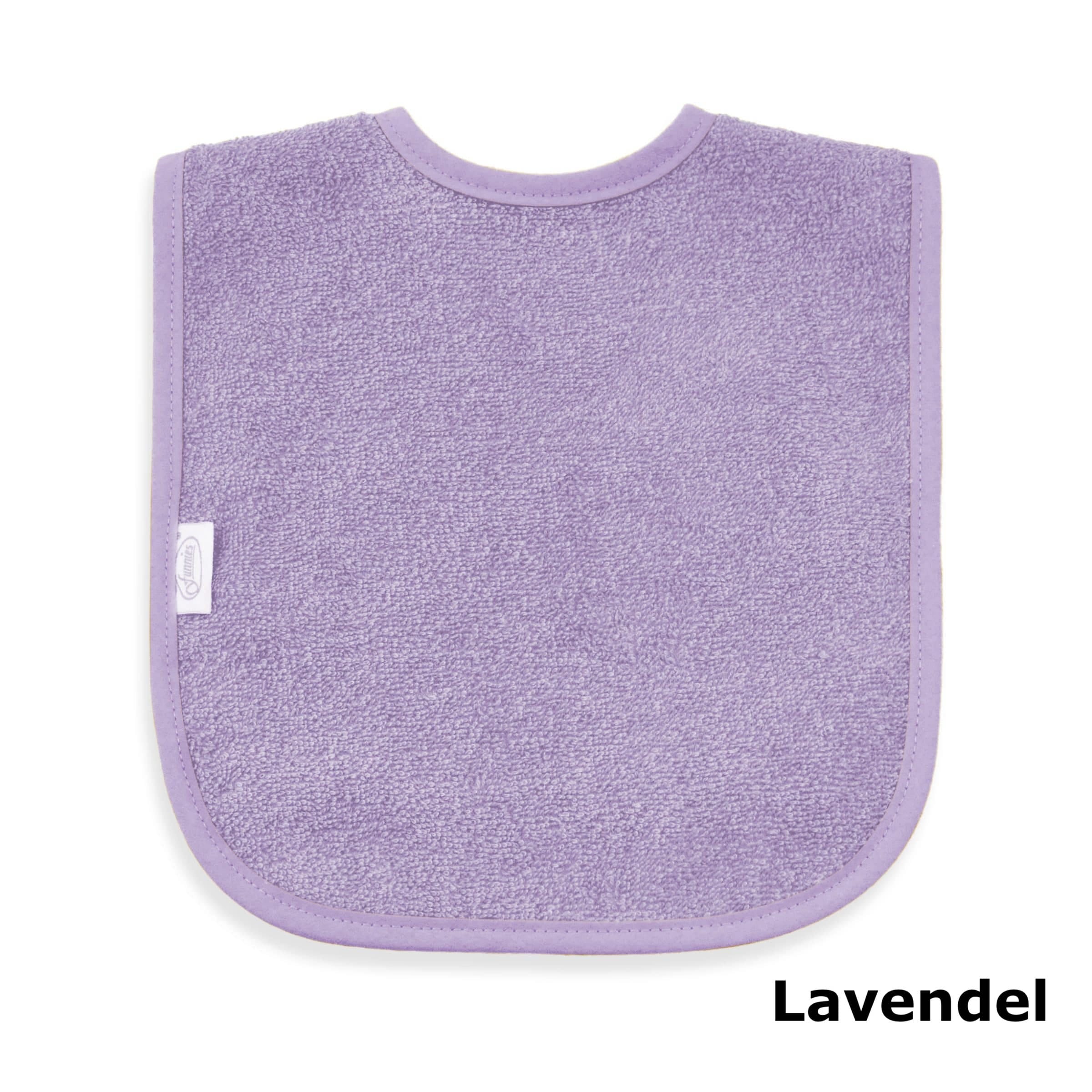 Lavendel slab met naam geborduurd, persoonlijk paarse slab voor baby