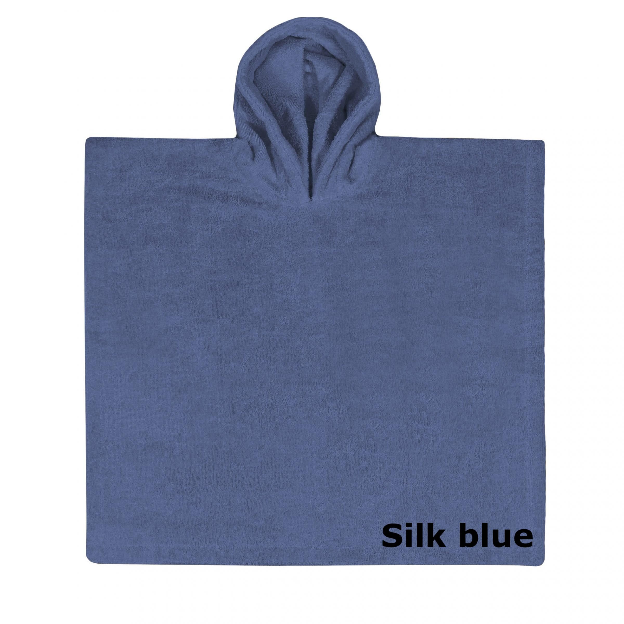 poncho silk blue baby