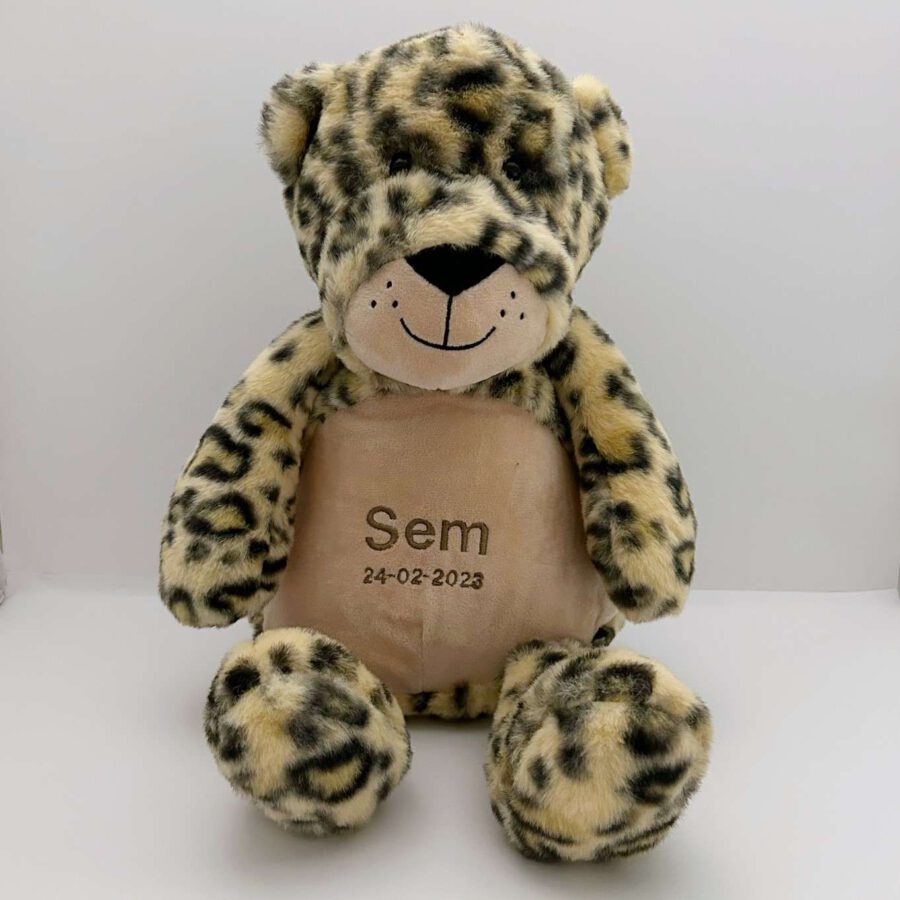 tijger met naam een geboorte datum knuffel